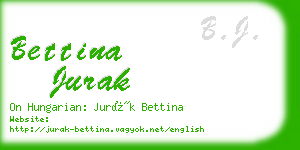 bettina jurak business card